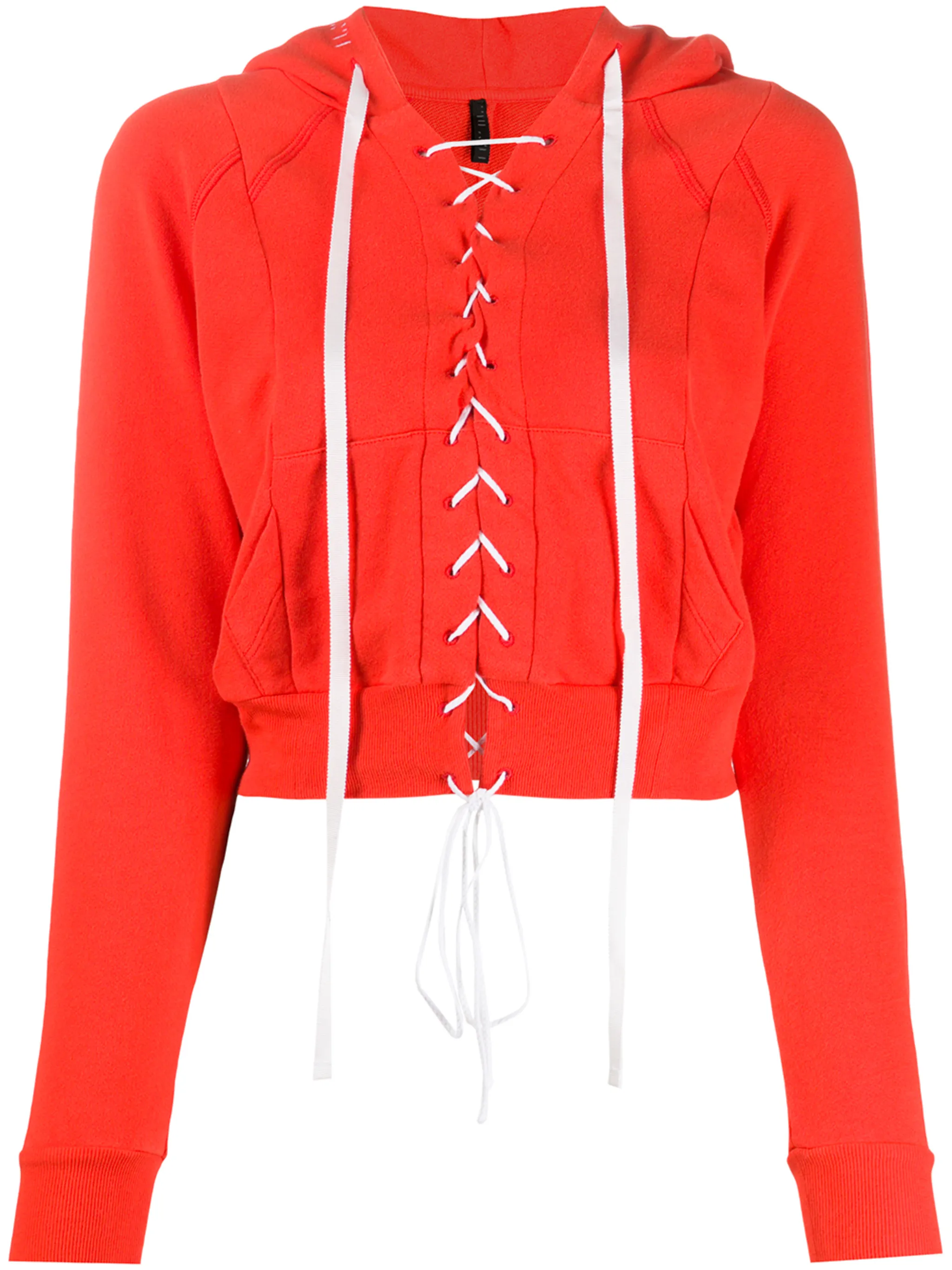 UNRAVEL PROJECT cropped lace up hoodie Eraldo FR