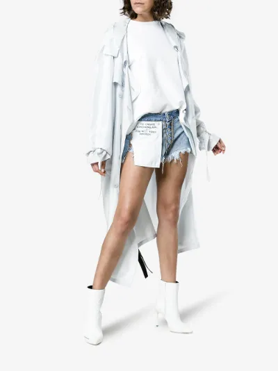 inside out denim shorts