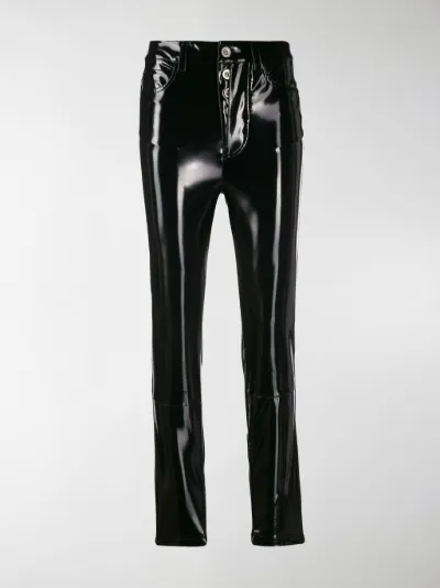 shiny skinny trousers