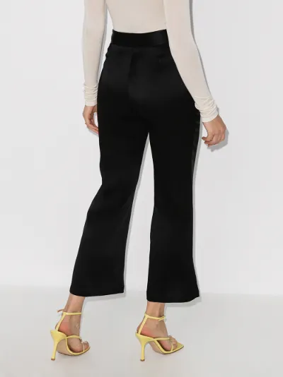 cropped flare trousers