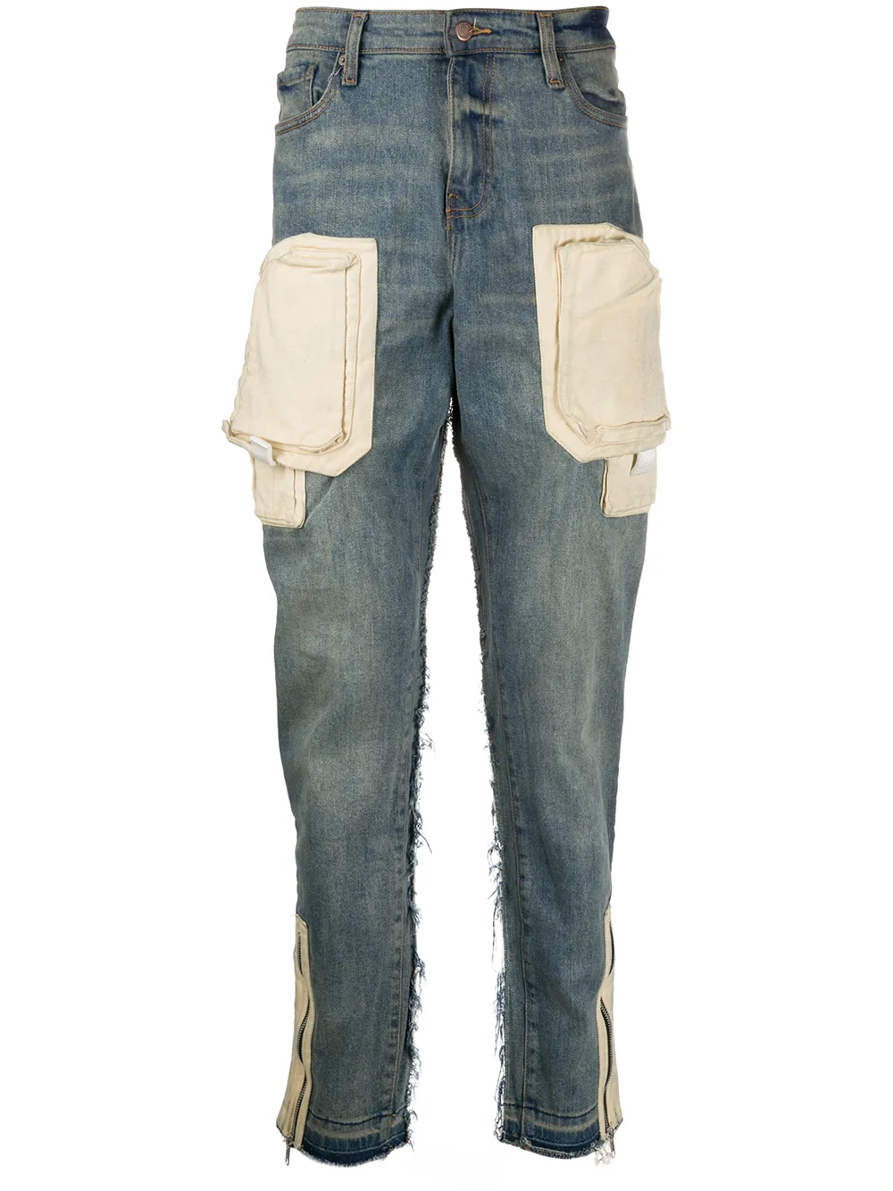 mid rise tapered jeans