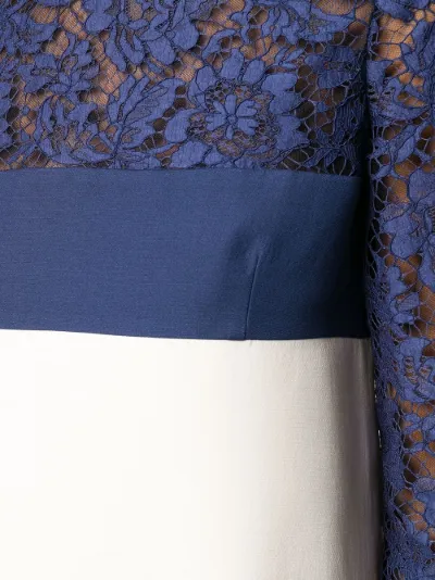 Valentino Abito in crepe e pizzo blu | MODES