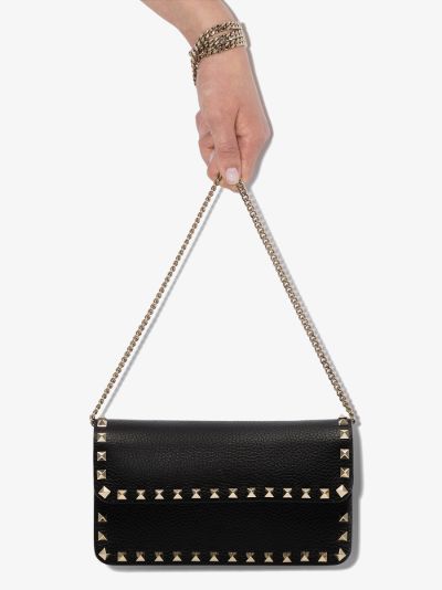 valentino rockstud leather shoulder bag