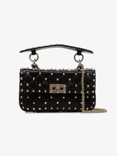 Valentino Black Garavani Small Studded Leather Shoulder Bag Browns Valentino Black Garavani Small Studded Leather Shoulder Bag