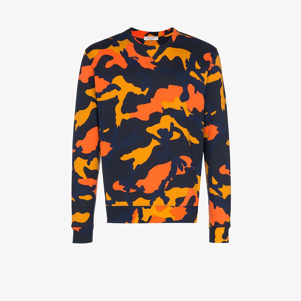 camo print sweatshirt
