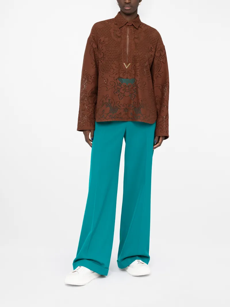 Valentino crochet-knit top brown | MODES