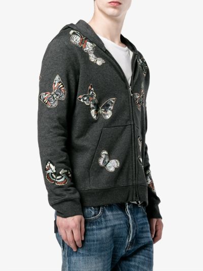 embroidered butterfly hoodie