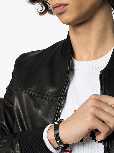 valentino rockstud leather bracelet
