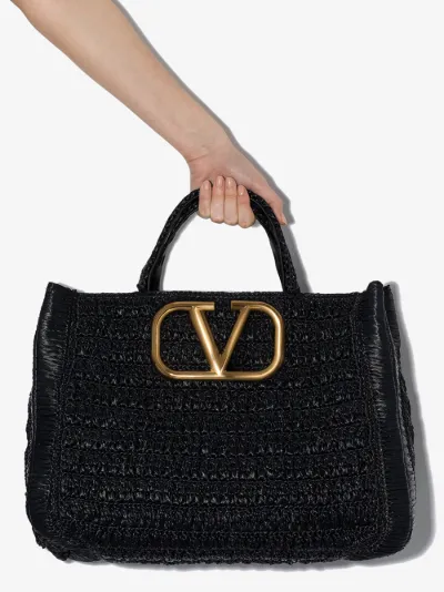 valentino raffia tote