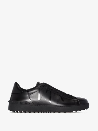 valentino open leather sneakers