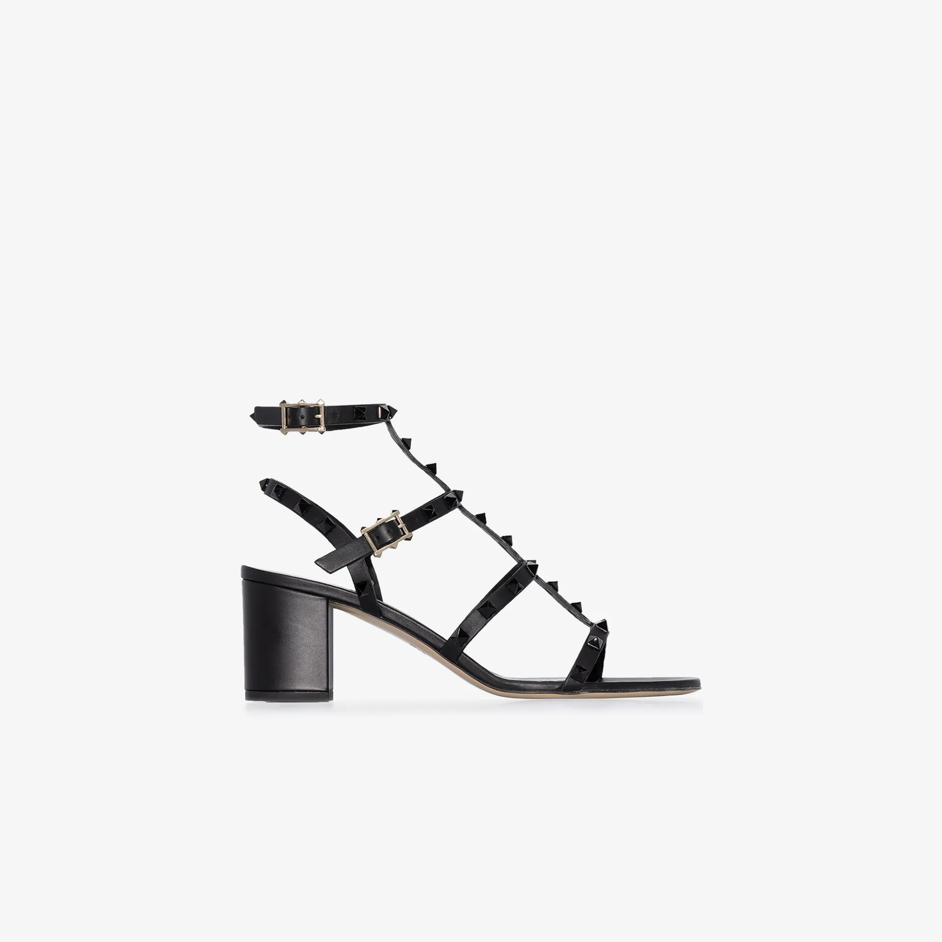 black rockstud sandals