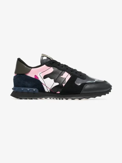 pink and black valentino trainers