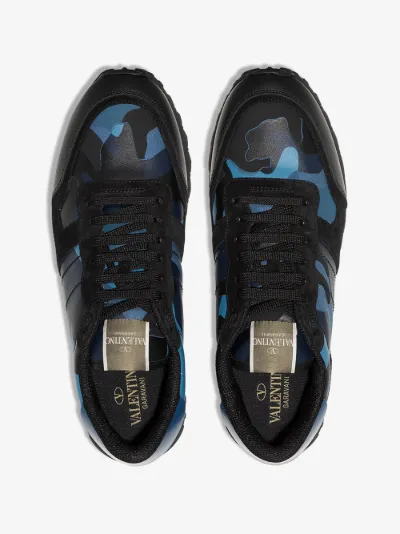 valentino garavani rockstud camouflage sneakers