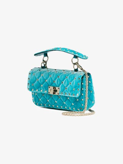 valentino blue velvet bag