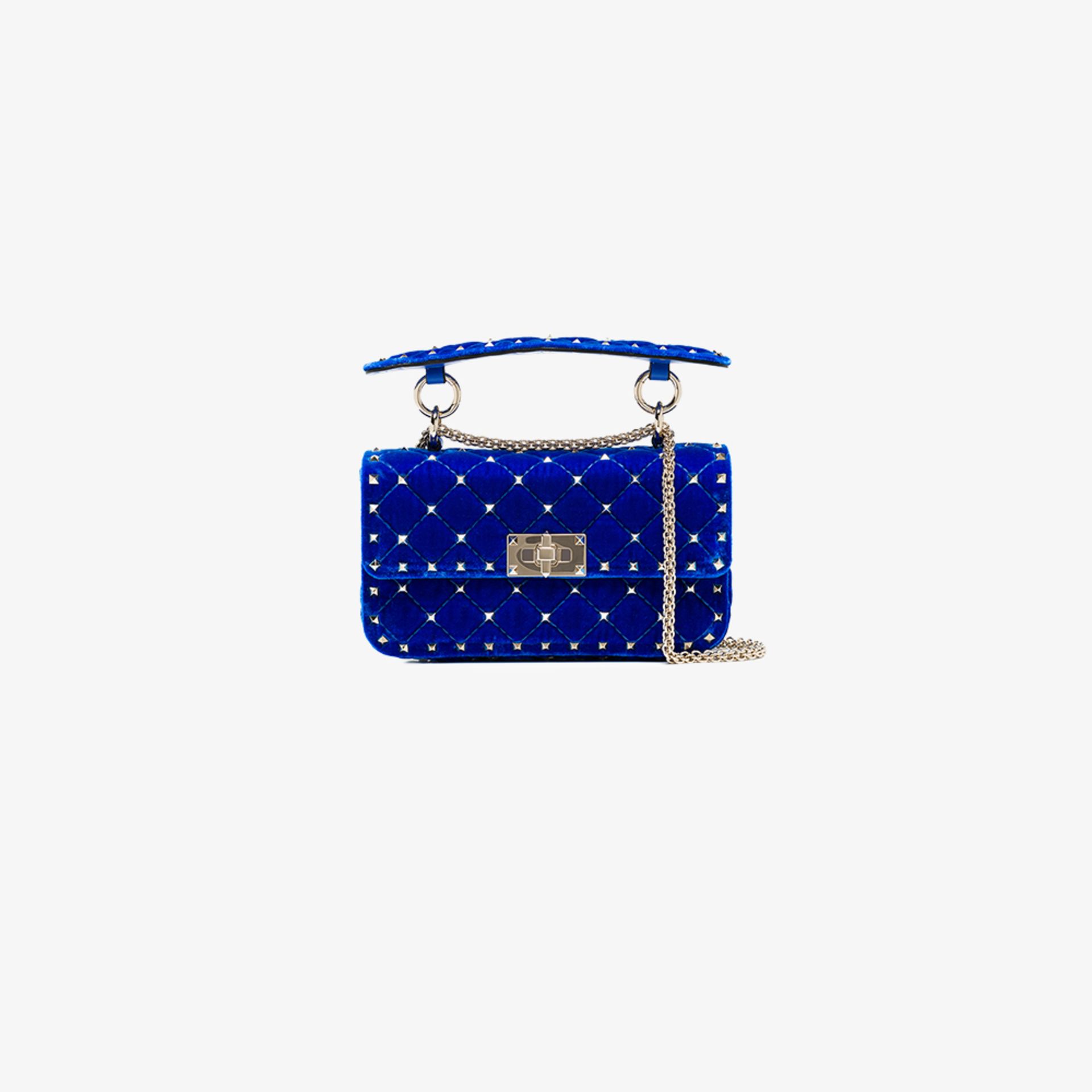 valentino blue velvet bag