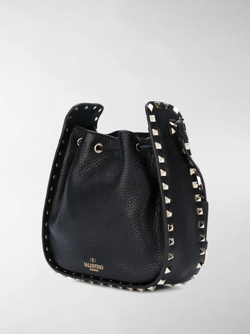 Valentino Garavani Borsa a secchiello Rockstud nero | MODES