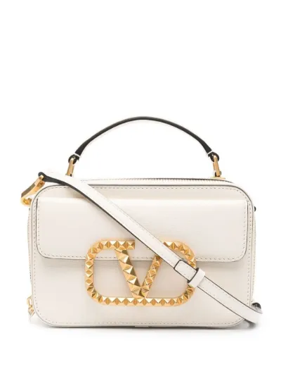 Borsa mini nera con maxi borchia oro Valentino Garavani | Ratti Boutique