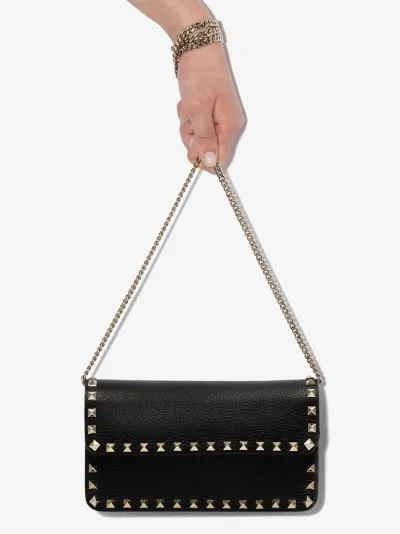 Valentino Garavani Borsa a tracolla Rockstud nero | MODES