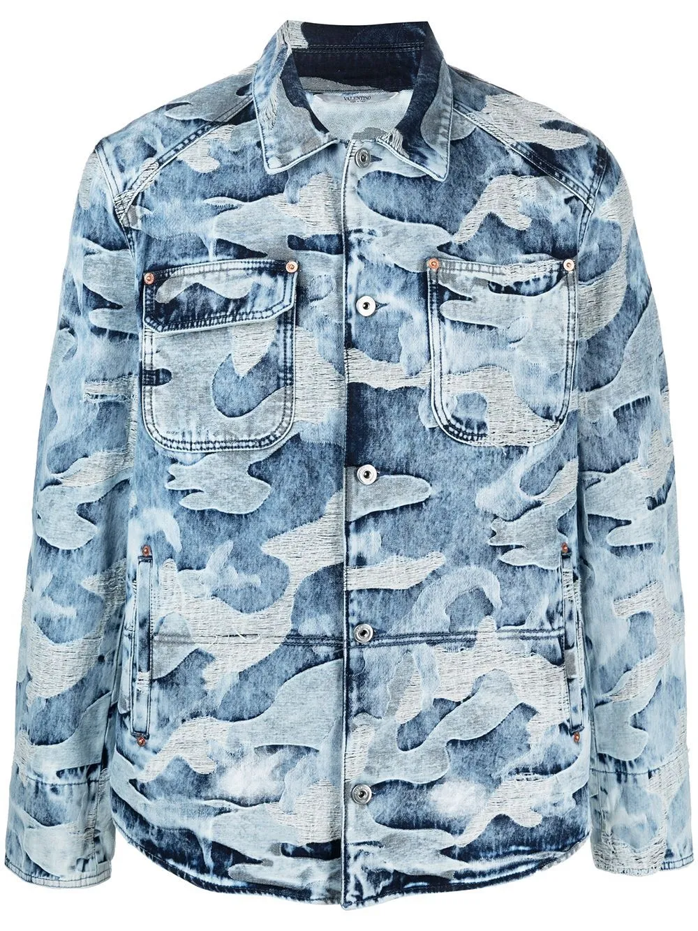 Valentino blue 2025 camo jacket