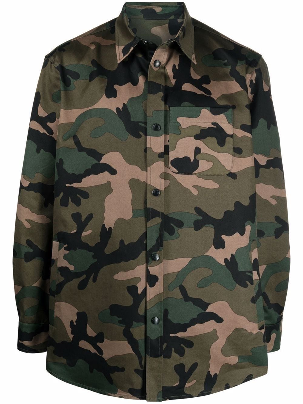 camouflage shirt jacket, Valentino Garavani