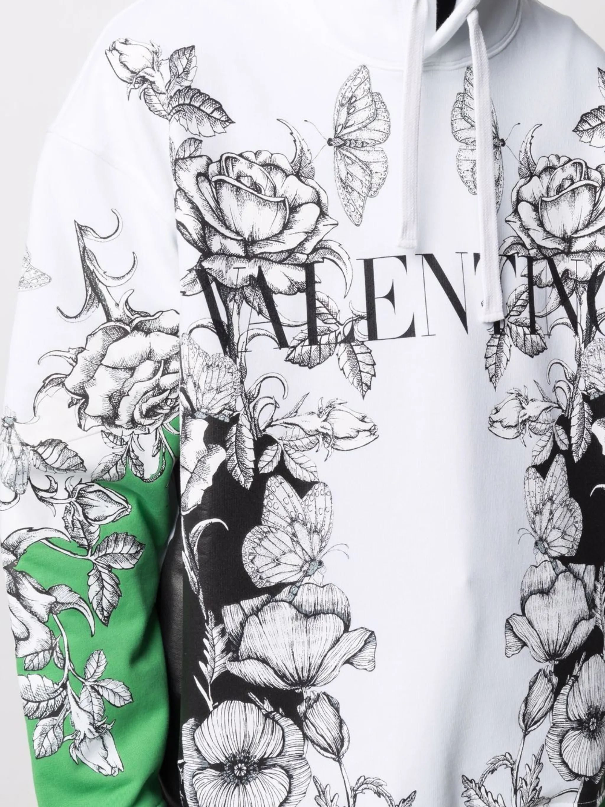 VALENTINO Dark Bloomingフロントロゴ プルオーバーパーカー VALENTINO