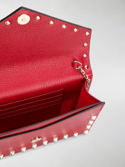 valentino rockstud leather envelope clutch