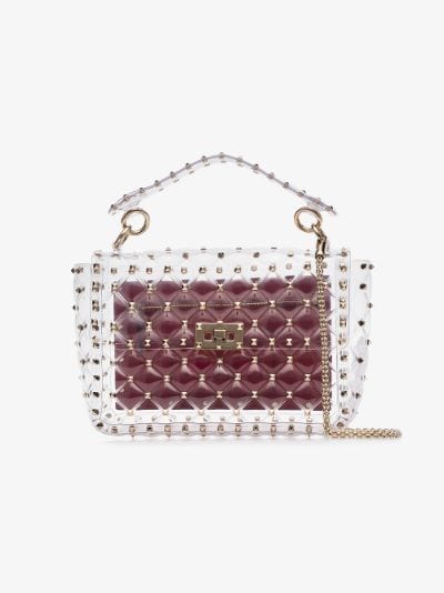 valentino clear rockstud bag