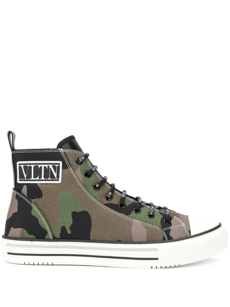 Valentino Garavani Giggies VLTN high-top sneakers green | MODES