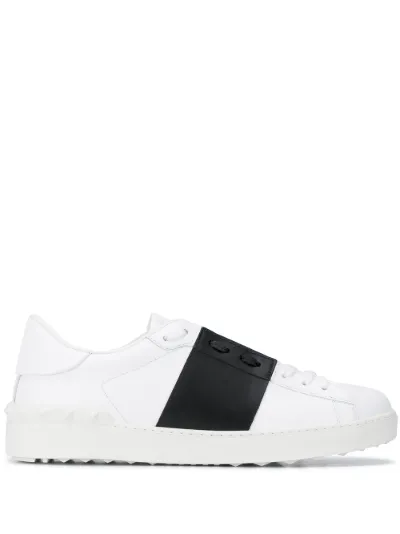 Valentino open sale leather sneakers