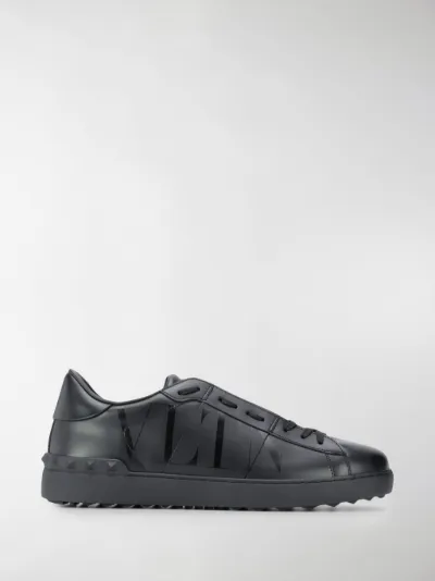 valentino open leather sneakers