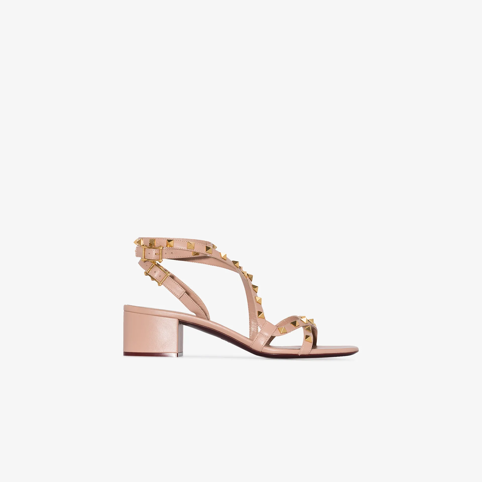 valentino rockstud pink sandals