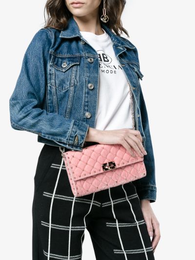 valentino pink velvet bag