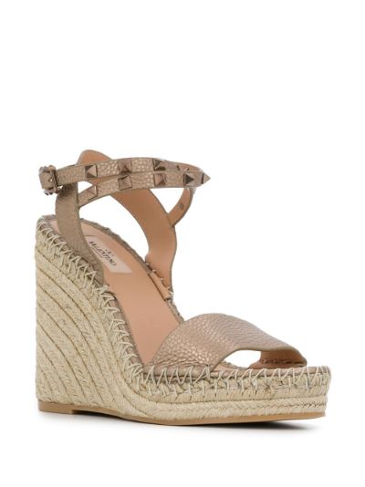 rockstud espadrille wedge