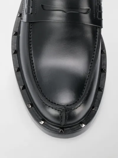 valentino rockstud loafers