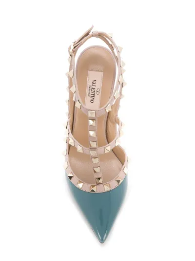 valentino blue rockstud shoes
