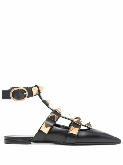 valentino flats studs