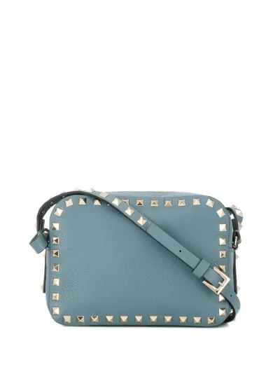 Valentino Garavani small Rockstud camera bag blue | MODES