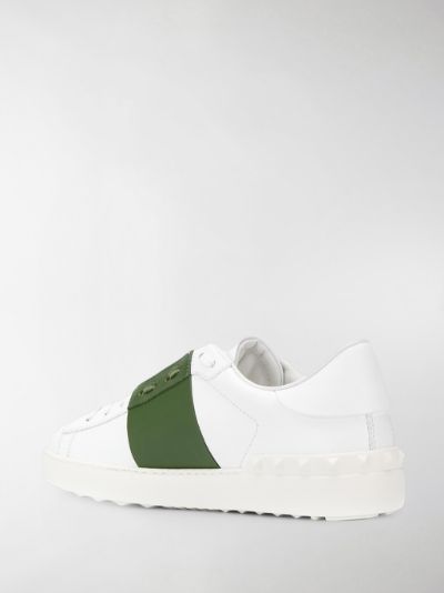 valentino garavani open striped leather sneakers