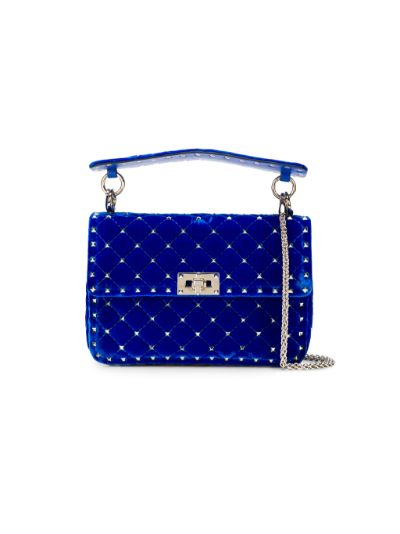 Valentino blue velvet online bag