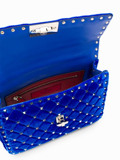 Valentino blue velvet online bag