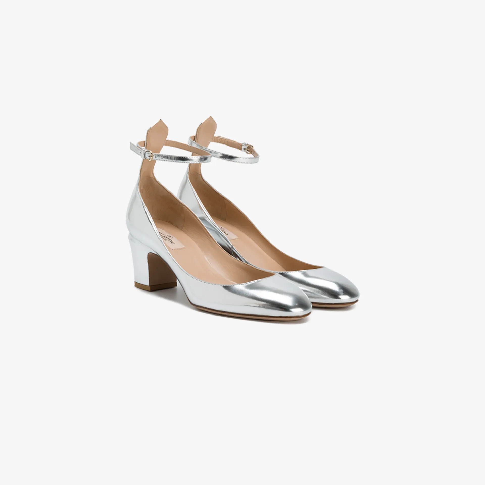 valentino silver heels