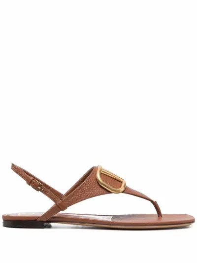 branded flat sandals