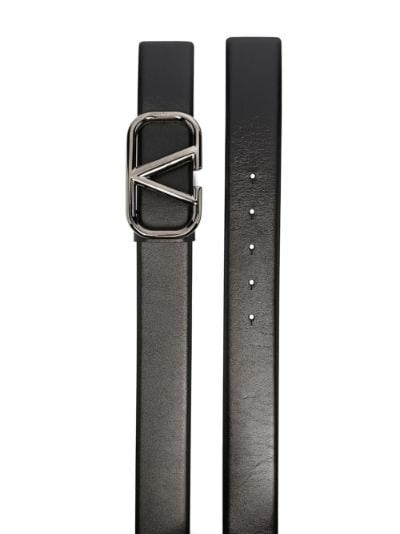 Valentino Garavani Vlogo Signature Buckle Belt - Black