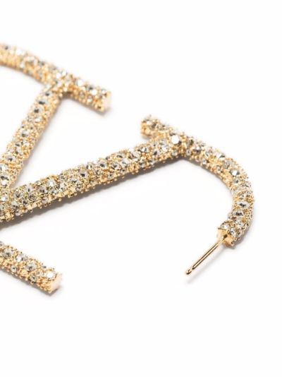 Valentino Garavani Vlogo Signature Crystal Earrings - Gold