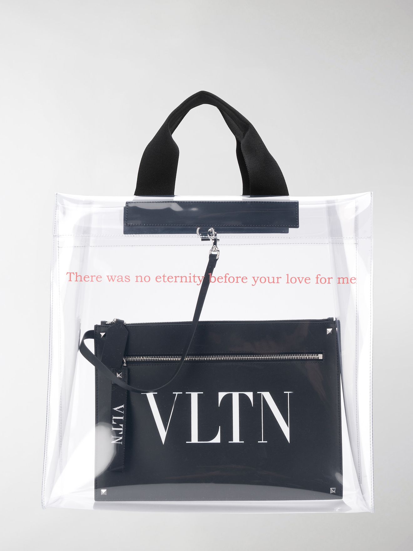 valentino black ready tote bag