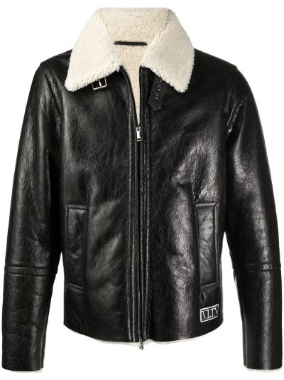 Valentino on sale shearling jacket