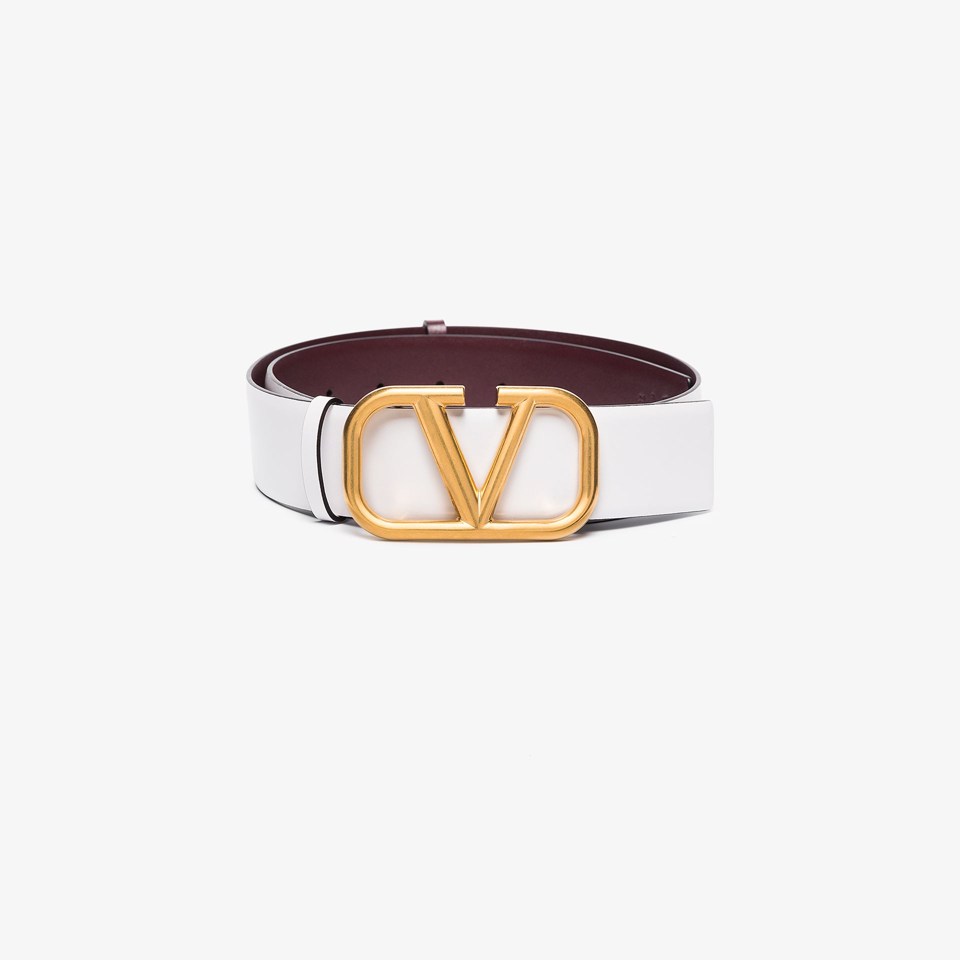 white valentino belt