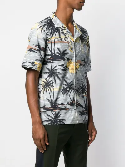 Valentino Hawaiian print shirt grey | MODES