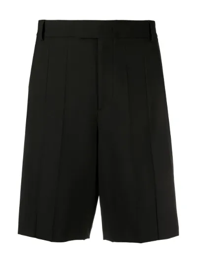 black tailored shorts