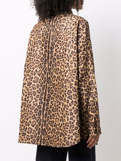 animal print pea coat